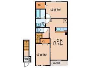 オ－ベルジ－ヌ・アンの物件間取画像